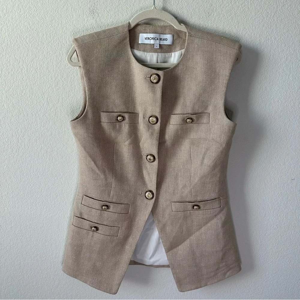 Veronica Beard Tamara Vest in Sandalwood
Melange SZ US 4 - Picture 3 of 8